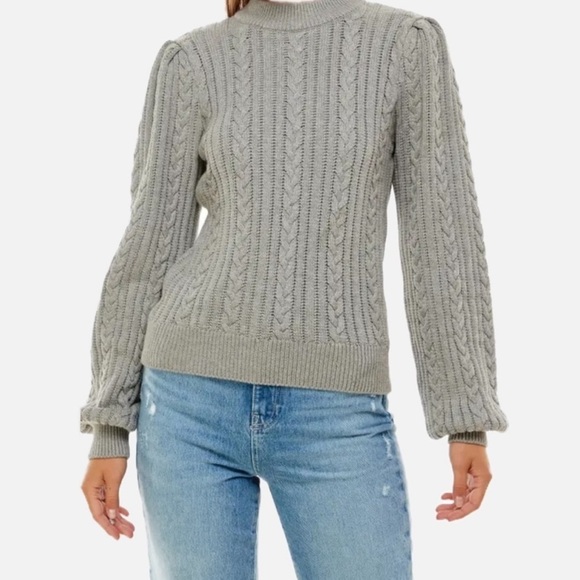 Wayf Gray Cable Knit Sweater - Picture 12 of 13